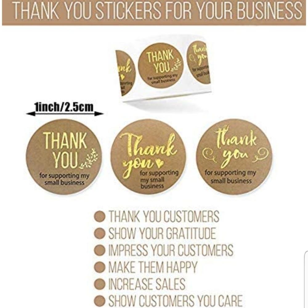 200 ct. Small 1" Thank you for Supporting my…